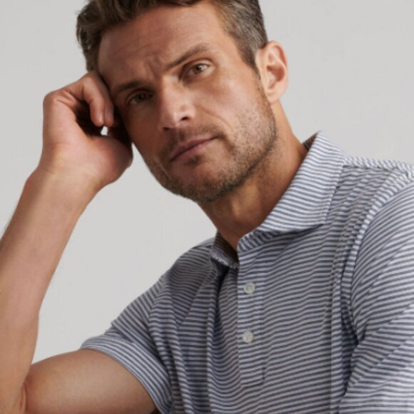 Peter Millar Men's Collins Stripe Crown Comfort Cotton Polo Golf XL - Picture 1 of 11